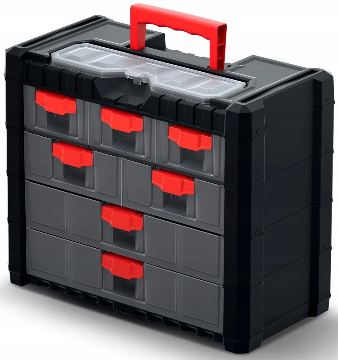 Органайзер Kistenberg Multicase Cargo KMC401 — 400×200×326 мм, 3 малих + 2 середніх + 2 великих ящика