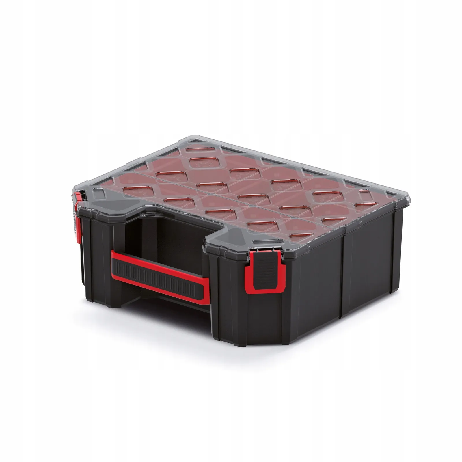 Органайзер-ящик Kistenberg TAGER CARBO PLUS 30" KTGC302510B 284×243×105 мм — прозора кришка, 7 модулів