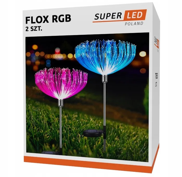 Декоративна садова лампа SuperLED 2шт — деревце з RGB-підсвіткою