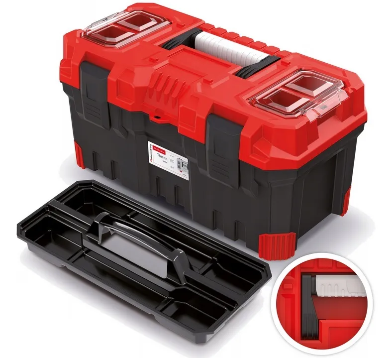 Ящик для інструментів Kistenberg Titan Plus KTIP5025 — 25 л, ABS-замки, 2 органайзери в кришці