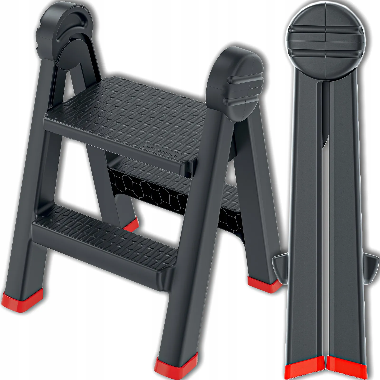 Драбина, стілець розкладний, Kistenberg TITAN LADDER — двоступенева підставка для майстерні та дому, до 150 кг