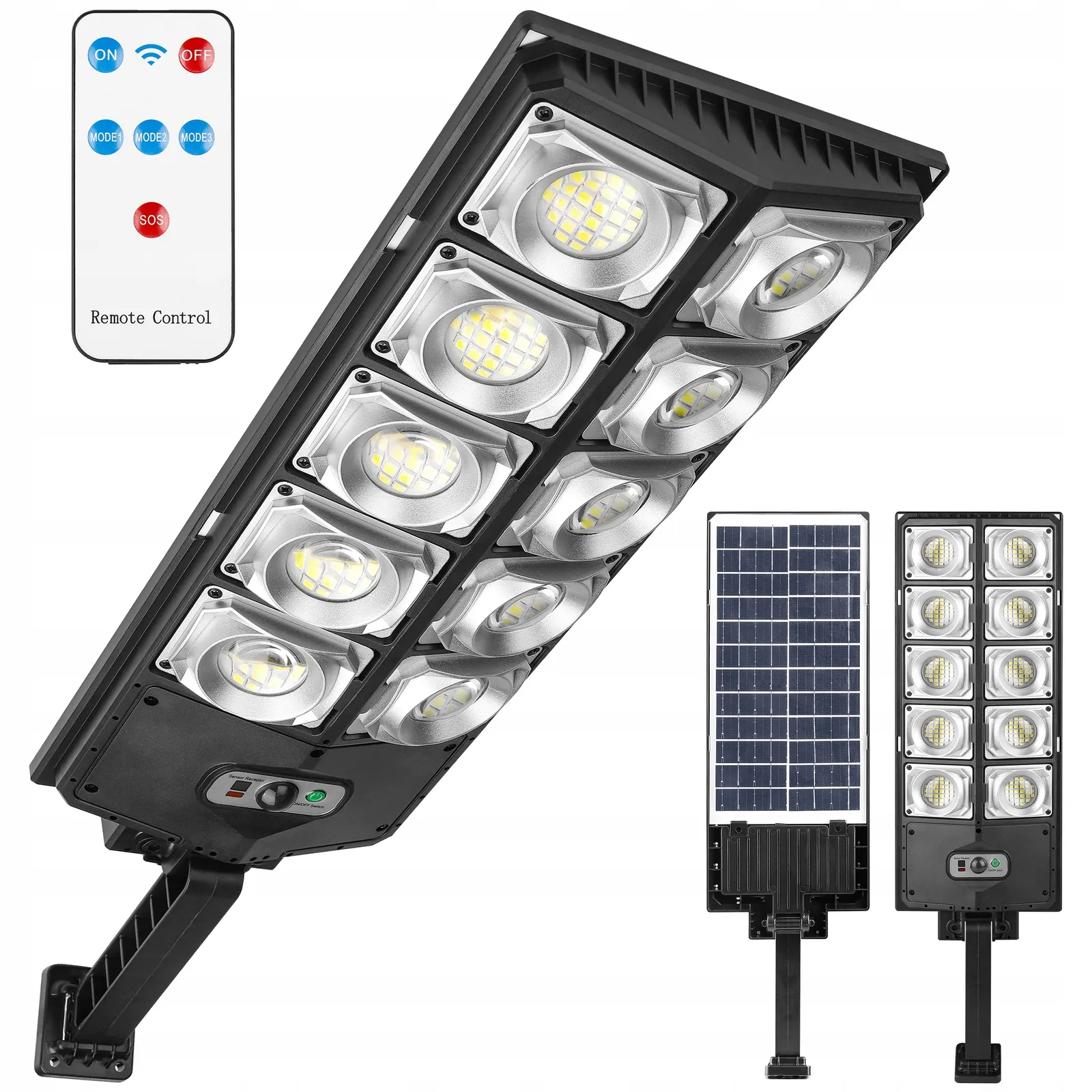 Вуличний LED-світильник на сонячній батареї MasterLED, з пультом та датчиком руху, IP65, 300W, 4200 лм, 6000K