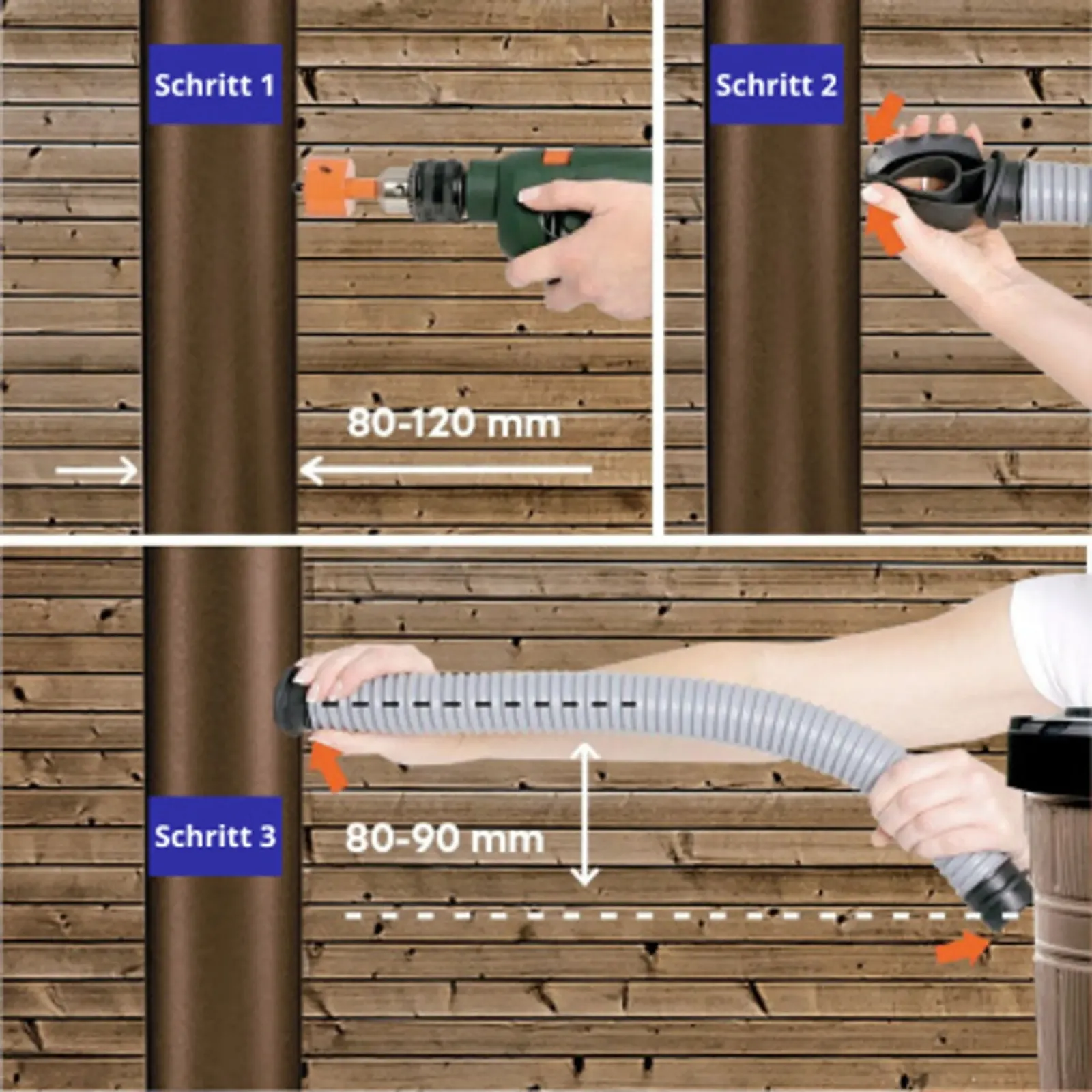 Резервуар для дощової води Prosperplast Woodcan 265 л, чорний