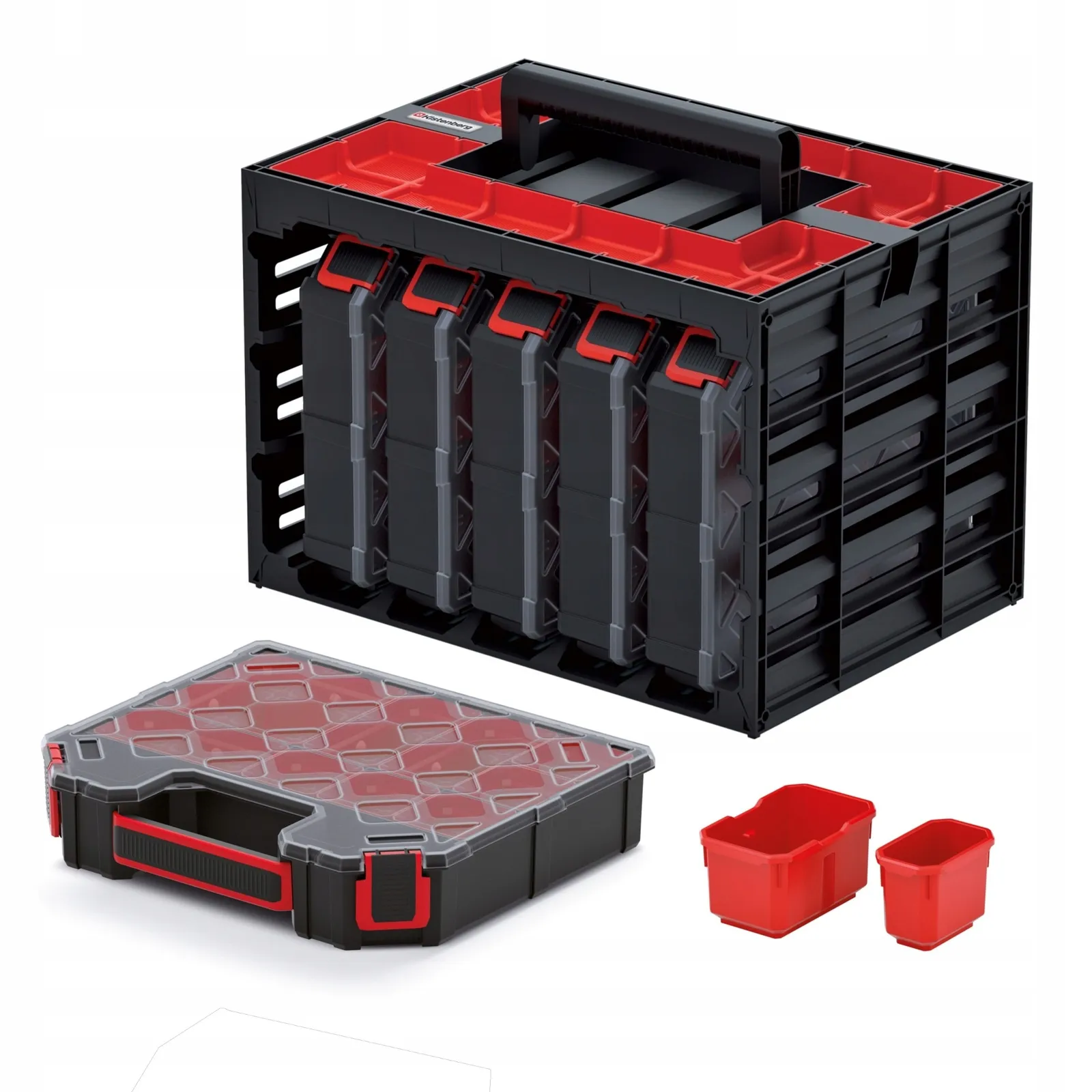 Органайзер-кейс Kistenberg TAGER CASE KTC30256B — 415x290x295 мм 5 модулів, ударостійкий полімер