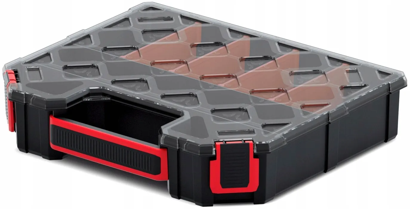 Органайзер-контейнер Kistenberg TAGER CARBO PLUS 30" KTGC30256S із прозорою кришкою 284×243×60 мм