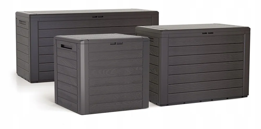 Садовий ящик для зберігання Woodebox 140 л, темно-сірий, Prosperplast