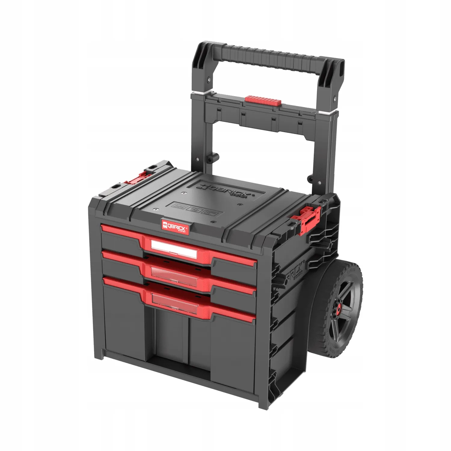 Ящик для інструментів на колесах Qbrick System PRO Cart 2.0 Plus Drawer 3 — 3 висувні шухляди, телескопічна ручка
